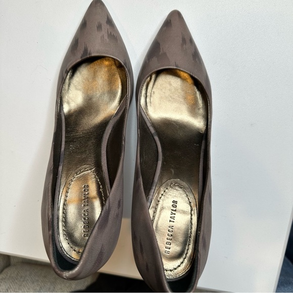 Rebecca Taylor Mauve Grey Purple Splatter Design Heel Size 7 (37)‎ - Picture 3 of 5